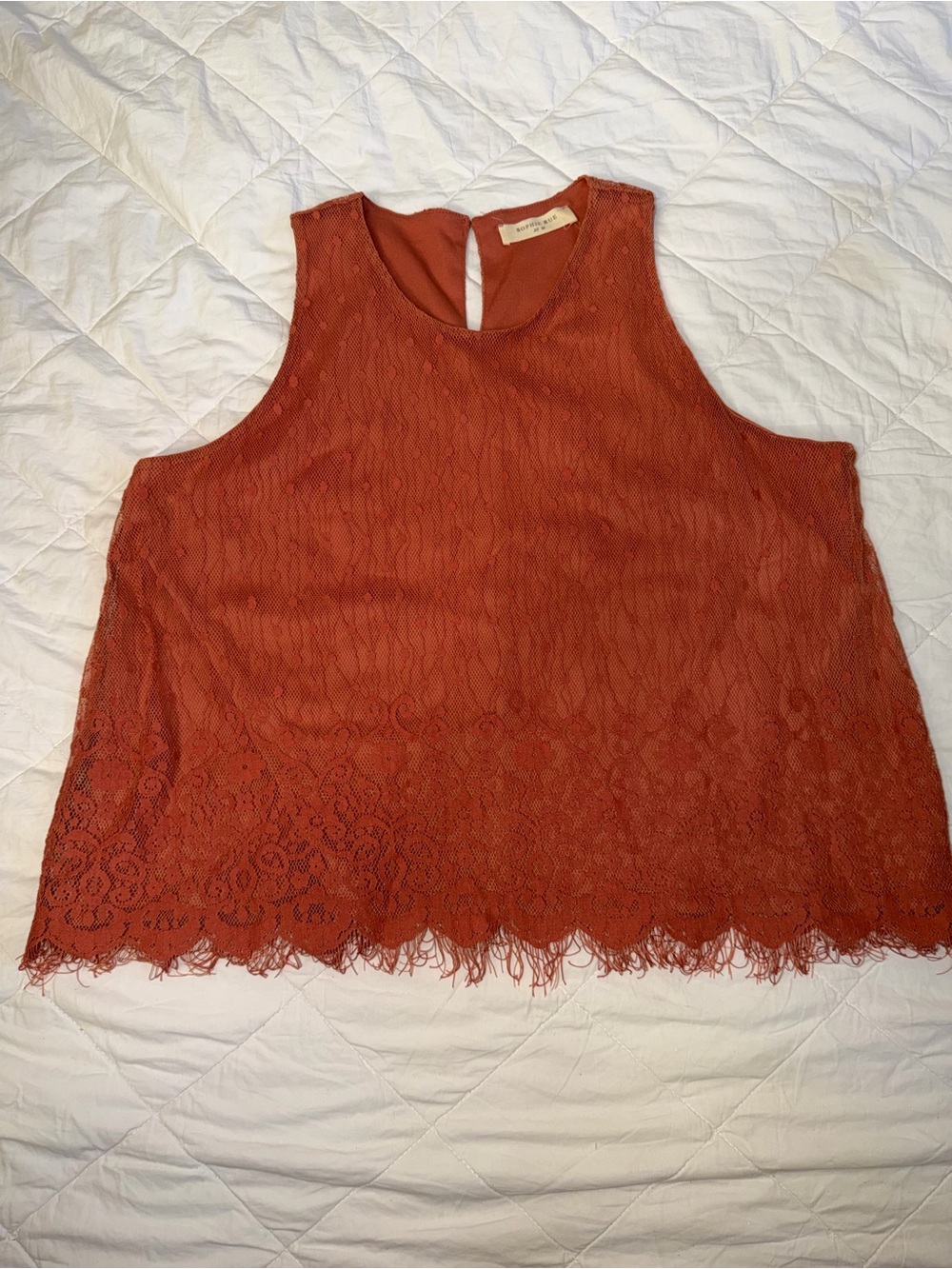 Women's Rust Lace Camisole Tank by